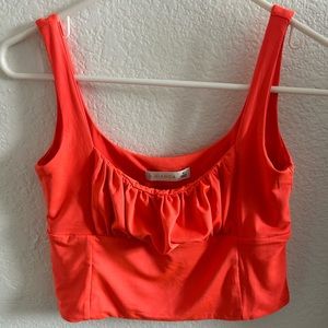 Neon orange cropped tank